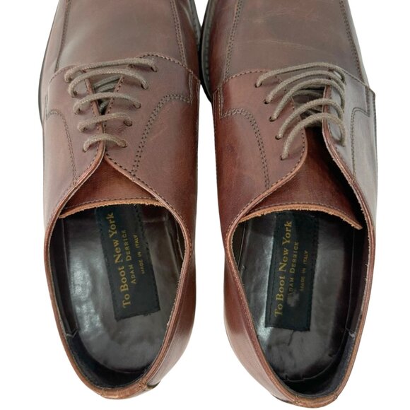 TO BOOT NEW YORK Men's Lace Up Derby Shoe in Cognac - 10 - Picture 15 of 16